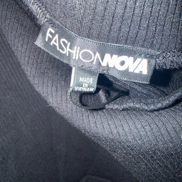 Fashion Nova Black One-Shoulder Mini Dress Effortless noir essentials - Picture 2 of 6